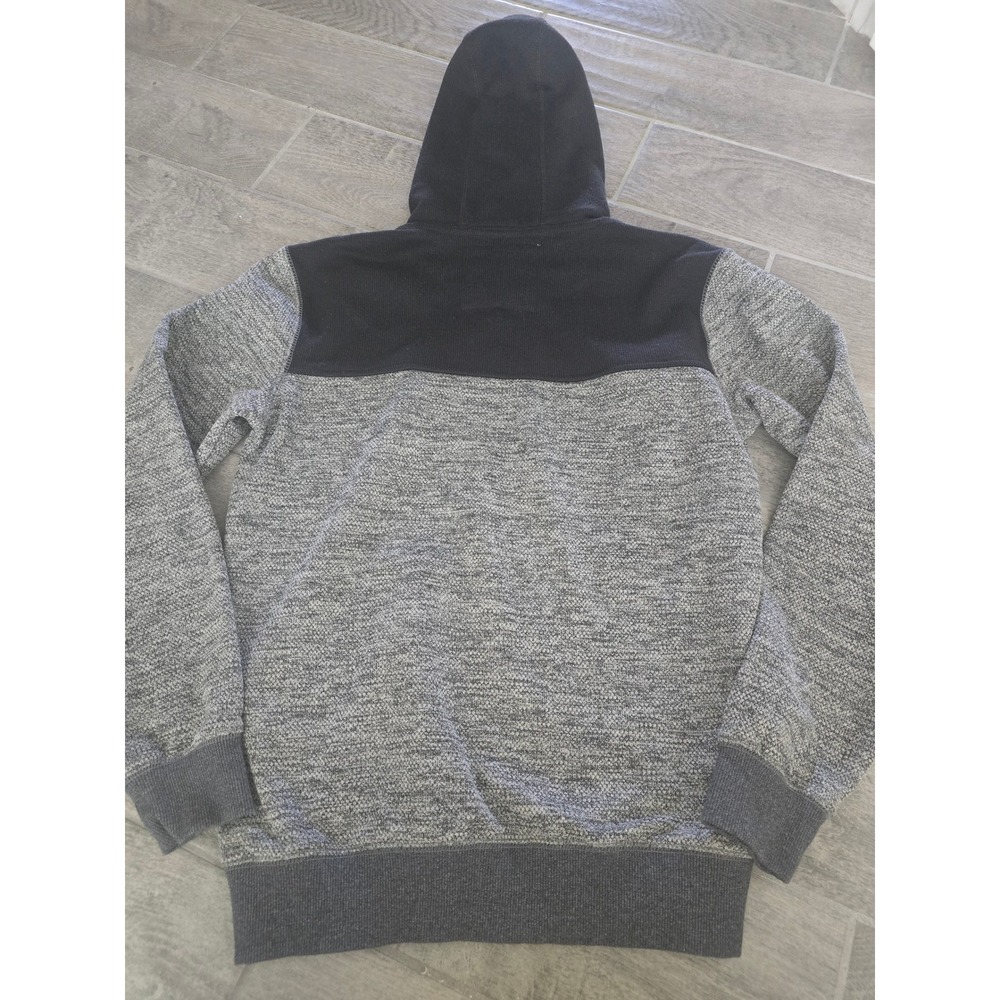 Quiksilver Men's Keller Colorblock Gray Black  Hoodie‎ Sweatshirt Pocket Medium - Picture 5 of 5